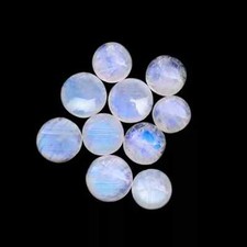  WHOLESALE NATURAL RAINBOW MOONSTONE CABOCHON ROUND SHAPE LOOSE GEMSTONE