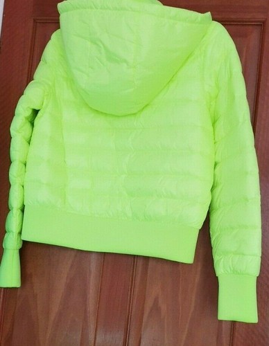 ZARA WATER-REPELLENT JACKET FLUORESCENT LIME BNWT XL - Picture 6 of 9