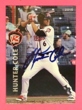 2016 Grandstand, Richmond Flying Squirrels - HUNTER COLE - autographed