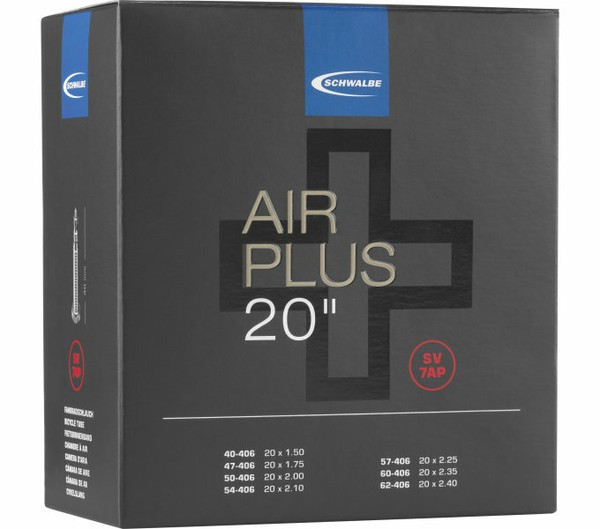 "Schwalbe Schlauch Air Plus 20\" 40/62-406 SV7 Ap FranzöSiches Ventil FüR E-Bike"-image
