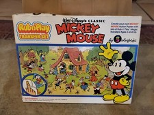 Walt Disney Mickey Mouse Rub N Play Colorforms Set