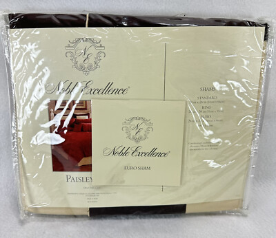 Noble Excellence Euro Sham 26  x 26  NEW Brown Two Tone