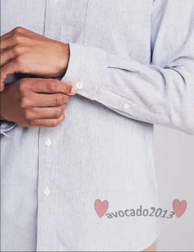 Brandneu Faherty klassisch gestreiftes Baumwoll-Lyocell Stretch Oxford Hemd 2024 - Bild 4 von 15