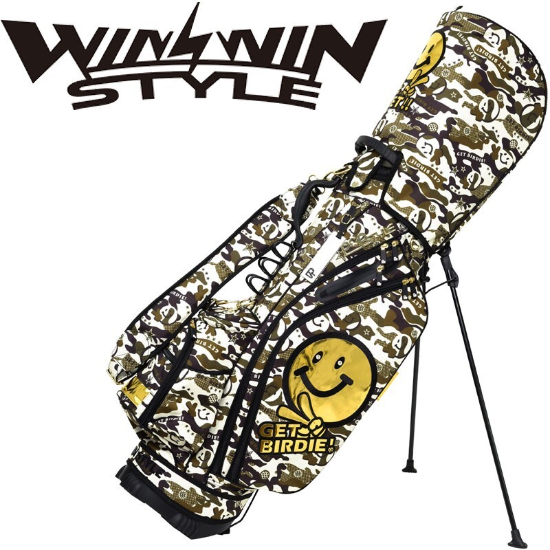 WINWIN STYLE Golf Japan 2025 GET BIRDIE CAMO STAND BAG CB