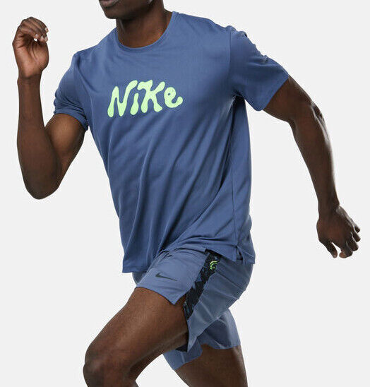 Nike Men's Diffused Blue Dri-FIT UV Miler Studio '72 T-Shirt Nike Men's Diffused Blue Dri-FIT UV Miler Studio '72 T-Shirt