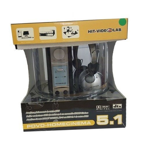 Kit HIT-VIDEOLAB PDVD-HOMECINEMA 5.1 Casque Amplificateur DOLBY DIGITAL NEUF - Photo 2/2