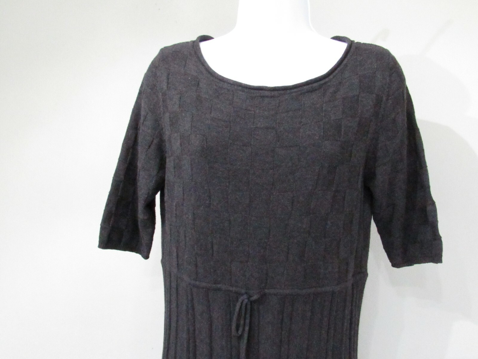 MAX STUDIO Gray Drawstring Short Sleeve Pleated K… - image 8