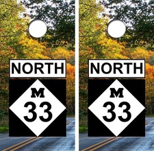 Michigan North M33 Cornhole Board Decal Wrap FREE Laminate