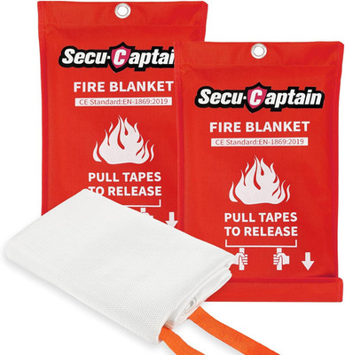 Emergency Fire Blanket for Home and Kitchen - 2 Pack 40''X40'' Flame Suppression F