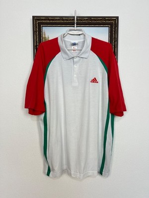 Vintage 90's Adidas Hungary Football Train Polo Shirt Soccer Jersey Mens Size XL