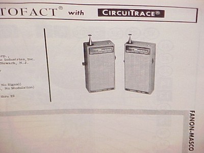 1963 FANON-MASCO CB RADIO SERVICE SHOP MANUAL MODELS FCB-9 & MCB-9