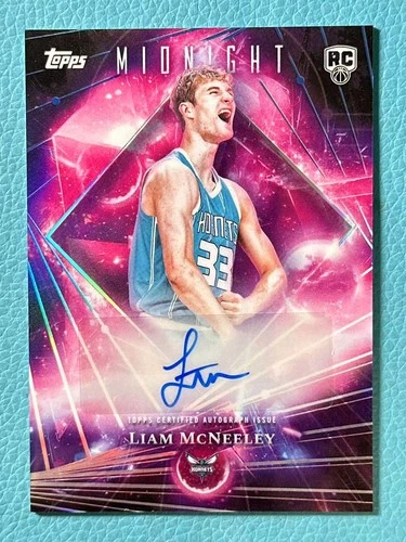 Liam Mcneeley 2025-26 Topps Midnight Auto Dark Matter RC Hornets #DMAR-LM