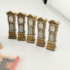Vintage Dollhouse Miniature Lot Bears Piano Grandfather Clocks Fireplace 1:12 — photo 2