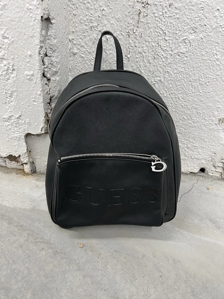 GUESS black backpack purse  $85 OBF Guess Black Grey Signature Two-Tone Color Mini Backpack  main image 3