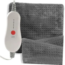 Electric Heating Pad HSA Eligible, Heated Pad for Back Neck 12" 24" Light Gray