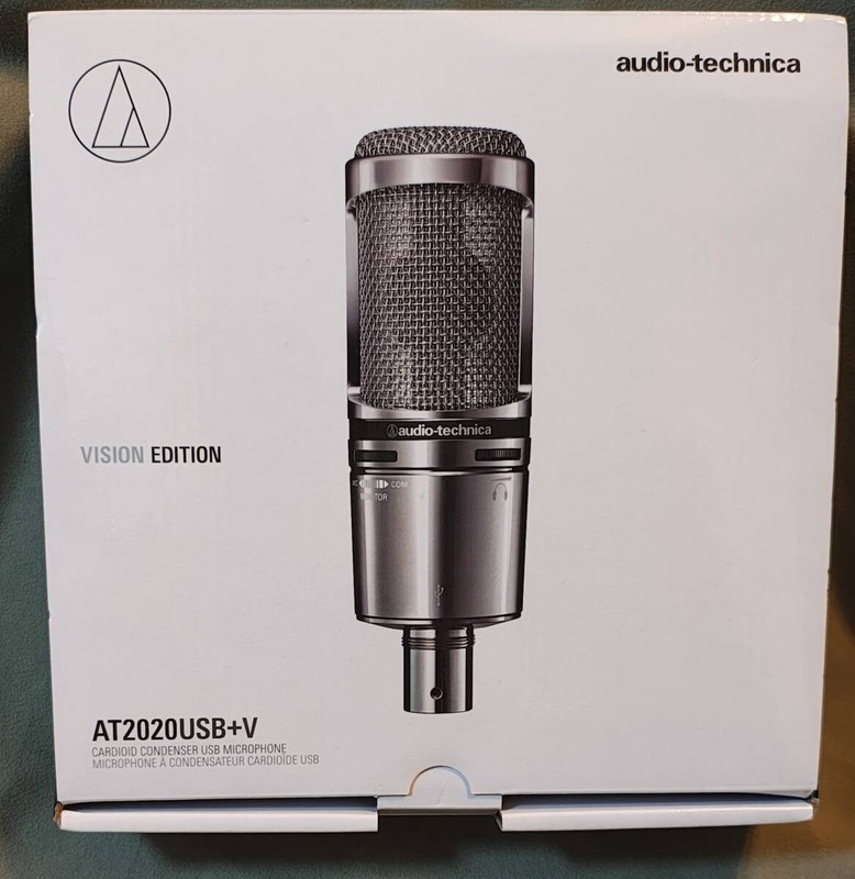 Audio-Technica AT2020USB+V USB Cardioid Condenser Microphone Rare Used