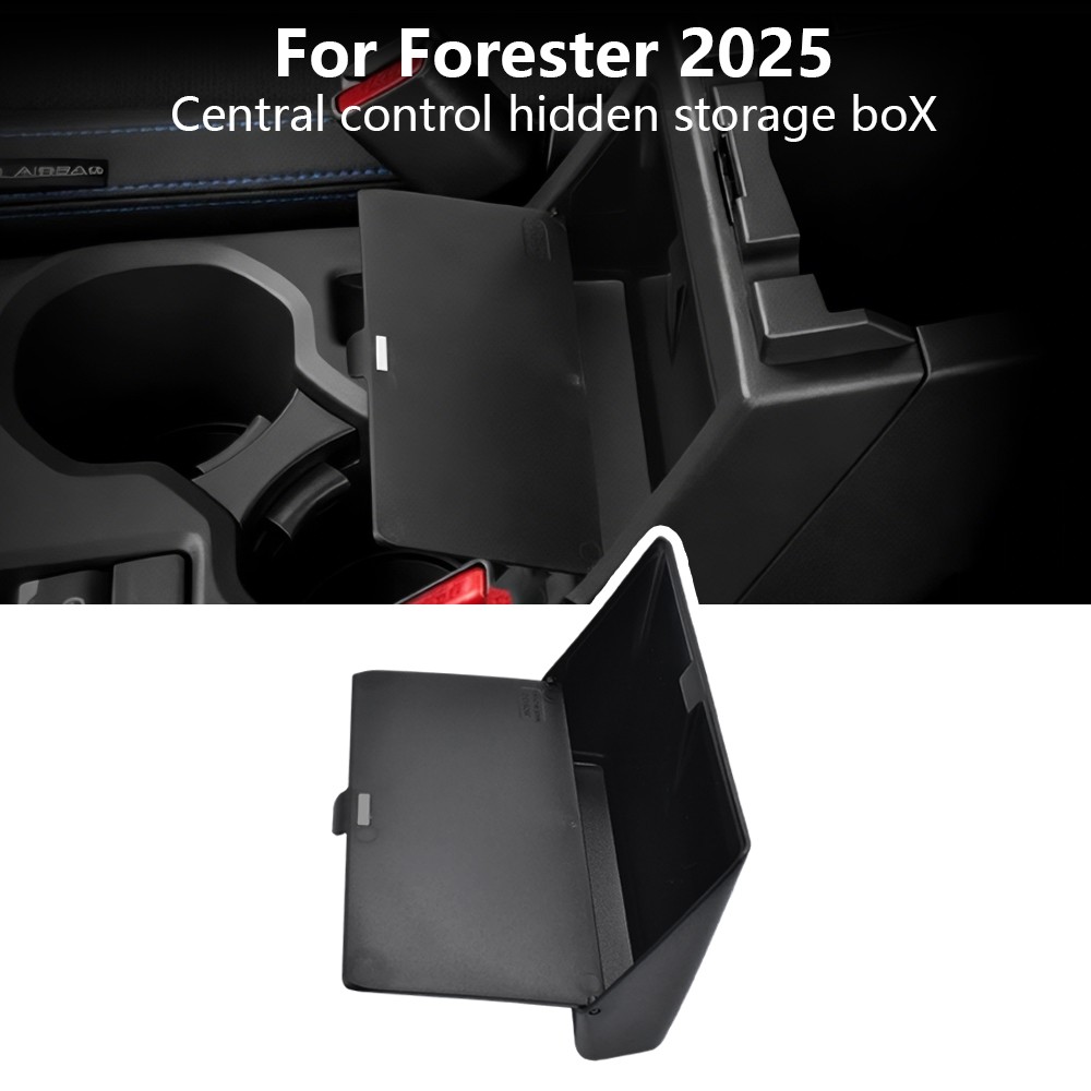 For 2025 Subaru Forester Car Center Armrest Storage Box Hidden Tray Organizer