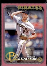 2024 Topps Update #US348 Hunter Stratton Mother's Day Hot Pink #/50