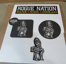 4-ROGUE Beer - Sticker- Dead Guy Coasters- Patch craft beer brewing