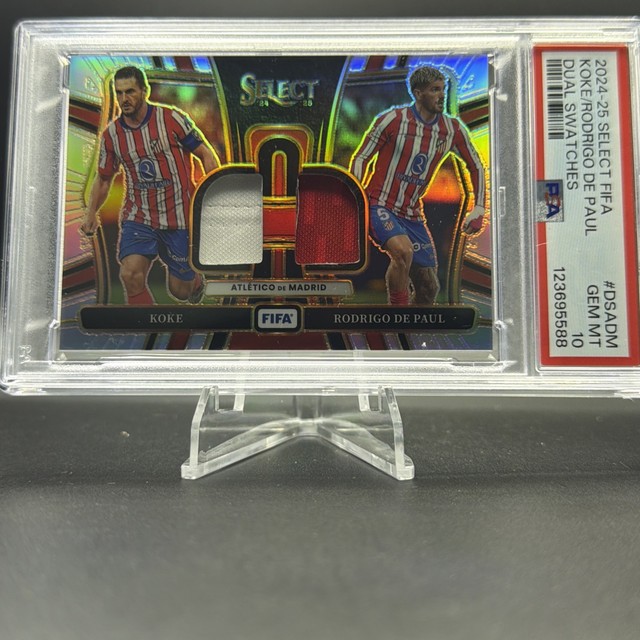 2024-25 Select FIFA Dual Swatches Koke / Rodrigo De Paul 🔥 PSA 10 POP 1 🔥