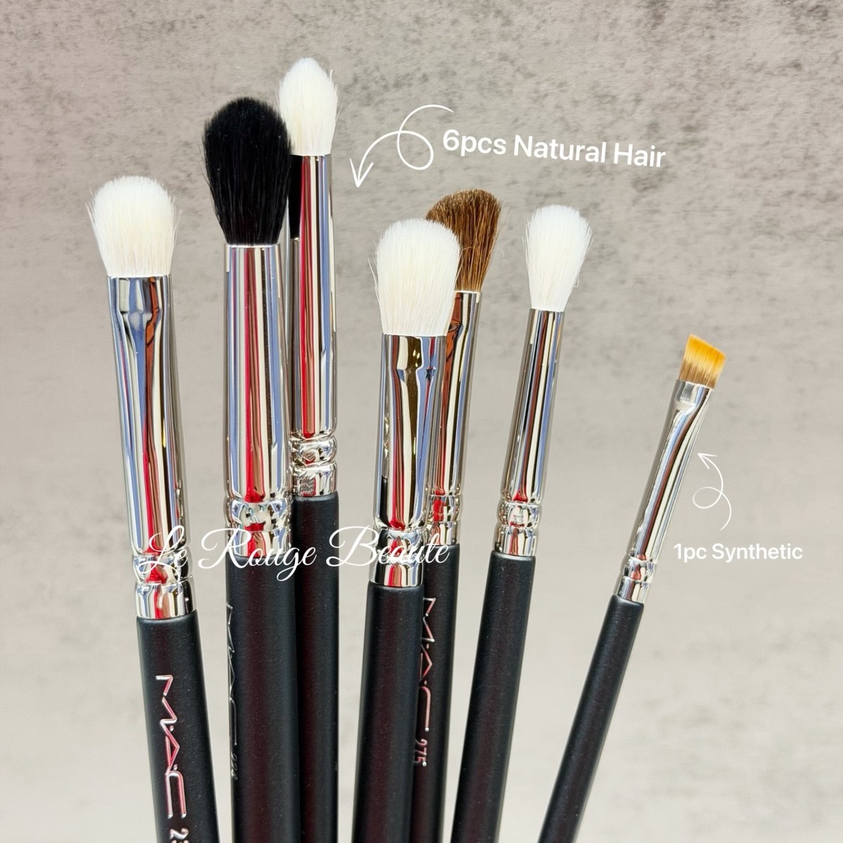 Mac 7Pcs Eyeshadow Brush Bundle Set - Full Size Old Version