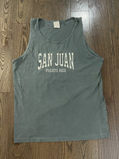 NWOT Men's San Juan Puerto Rico Army Green Tank Top T-Shirt Size XL