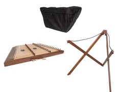 Roosebeck Hammer Dulcimer, 16/15 w/ Hammers  Portable Stand  Gig Bag