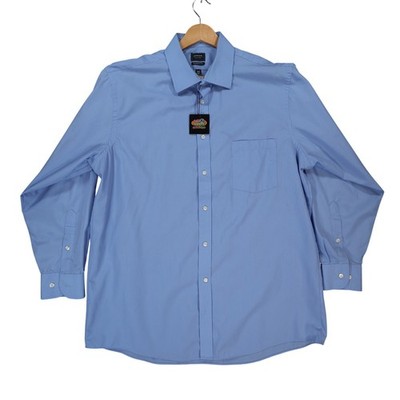 Arrow Dress Shirt Mens 16-16.5 Blue Excellent Wrinkle Free Classic Fit