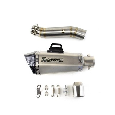 Slip for Honda CBR300R 2013-23 CBR300F Silver Muffler Tips Exhaust Mid Tail Pipe