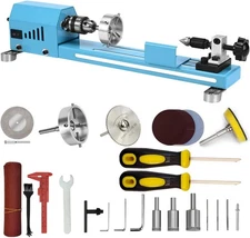 Wood Lathe Mini Lathe Machine Multi-Purpose Type Lathe Milling Cutting Grinding