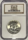 1959 D Franklin Half Dollar 50c NGC MS65 W ‼️VINTAGE NGC SLAB WITH -W (WHITE)‼️