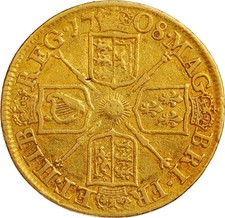 1708 Queen Anne Gold Guinea