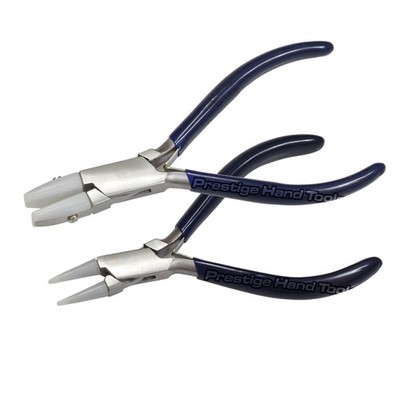Prestige Doppel Nylon Kiefer flache & runde Nase Zange Schmuckherstellung Werkzeuge 2 Stck.