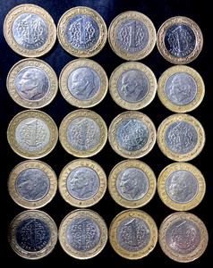 Old Turkey Coin Lot - 20 EXCELLENT BI-METAL COINS - Lot #U23