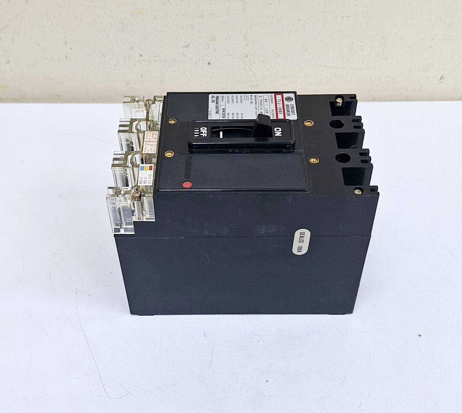 Terasaki TLJ-100E Circuit Breaker 3P 80-100A at 45 Deg C