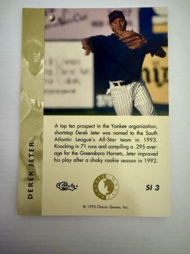 Derek Jeter RC 1993 Classic Image Four Sport Sudden Impact #SI3 New York Yankees - Bild 2 von 2
