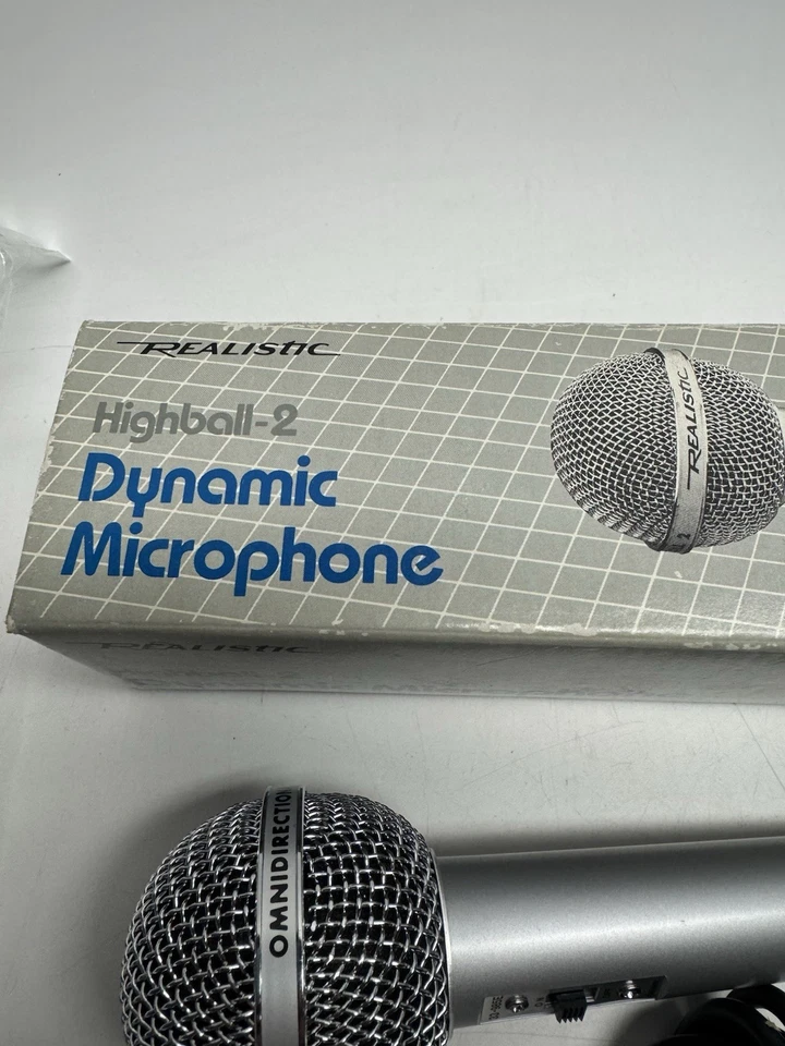VINTAGE NOS REALISTIC Omnidirectional Microphone HIGHBALL-2 600 OHMS 33-985E - Image 2 of 4