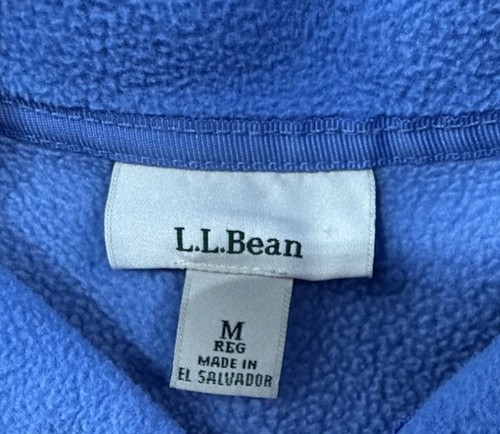 LL Bean M Fleece Sweater Vest Womens Blue Full Zip Polartec Mock Neck - Picture 4 of 7