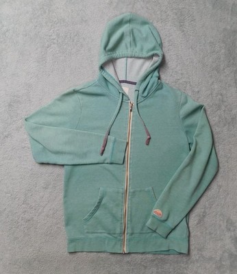 Roxy Full Zip Jersey Girl's Junior L Y2K Lightweight Casual Hoodie Turquoise
