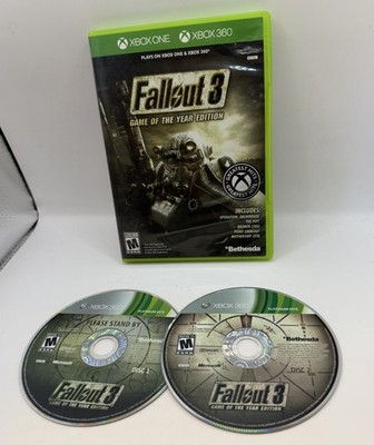 Fallout 3 -Game of the Year Edition(Microsoft Xbox 360 Xbox One, 2009) No Manual