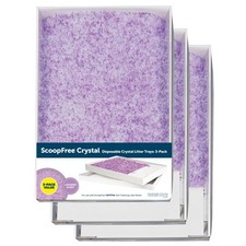 PetSafe ScoopFree Disposable Crystal Cat Litter Tray, Lavender Scent, 4.3lb-3PK