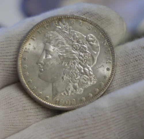 1902 O US Morgan Silver Dollar $1 Unc Reverse Toned