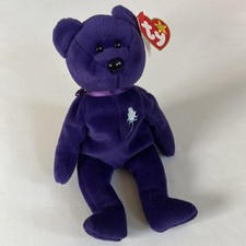 Princess Diana 1997 TY Beanie Baby MINT RARE ROYAL PURPLE PELLETS ERRORS