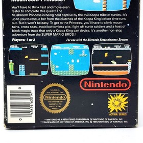 Super Mario Bros - NES Matte Sticker Seal 1985 Test Market Release - CIB GRAIL