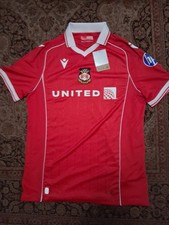 New Wrexham Shirt Mens Size XXL Red Macron Home Football Jersey Kit Top 
