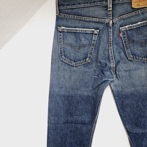 Levis 501 Herren Jeans Vintage Dunkelblau W31 L34 Regular Straight Leg - Bild 17 von 21