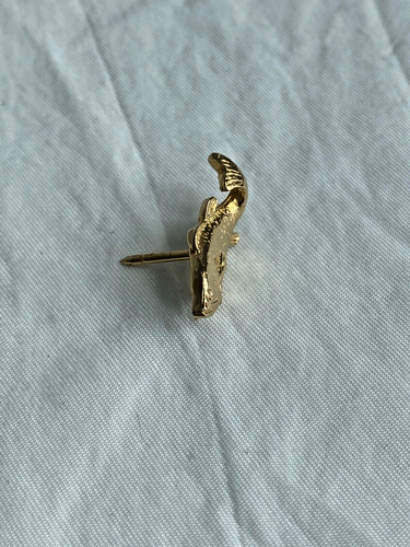 Colibri 18 KT. Gold Electroplate Trout Tie Hat Baseball Cap Jean Jacket Pin - Picture 11 of 24