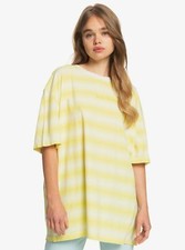 New NWT Women's Quiksilver Fair Mood Organic S/S T-Shirt Boyfriend Fit Size 1SZ