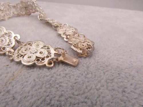 Armband Silber 800 seltenes wunderbares floral filigranes altes Traumstück - Bild 6 von 6