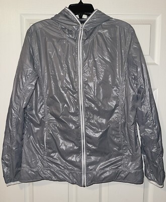Kuhl Women s Pertex Aerosoft Lined Hooded Primaloft Jacket Size Large Gray